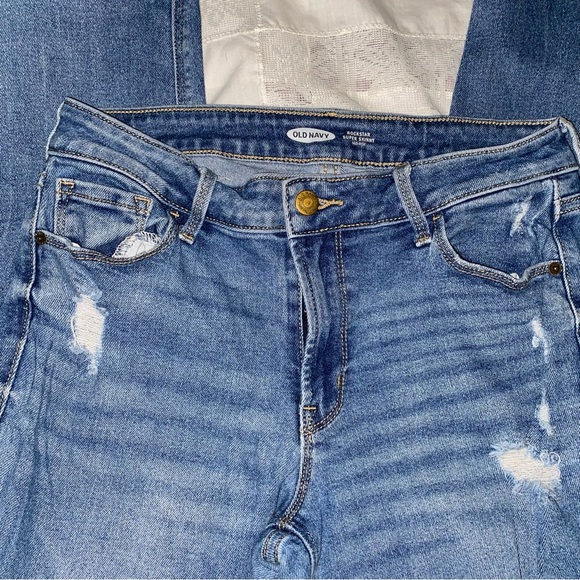OLD NAVY Rockstar Super Skinny Mid Rise Ripped jeans SIZE 8. Great condi… - Picture 5 of 7